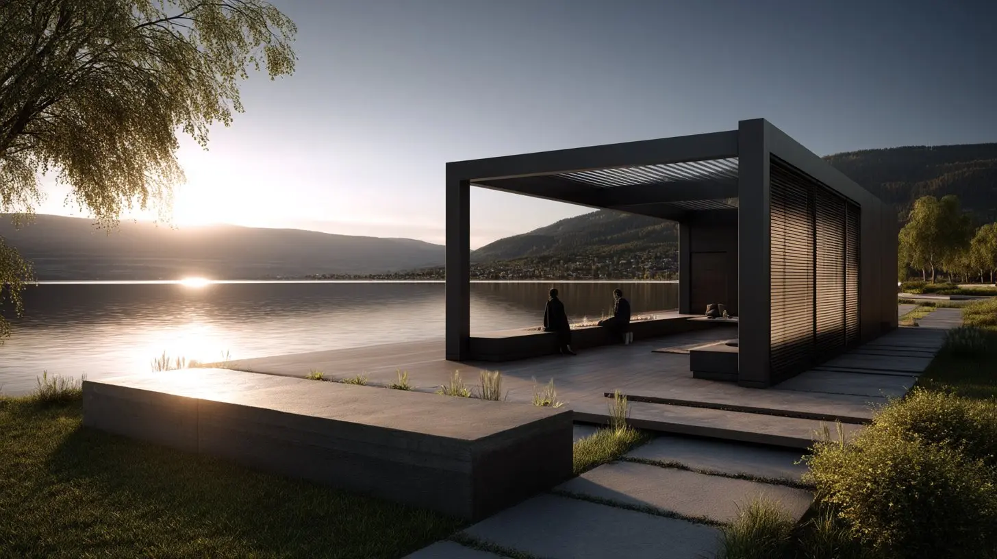 PONARC bioclimatic pergola on a modern terrace